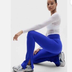 Athleta Elation Split Slim Flare Pant Leggings - Lazurite Blue - Petite Large
